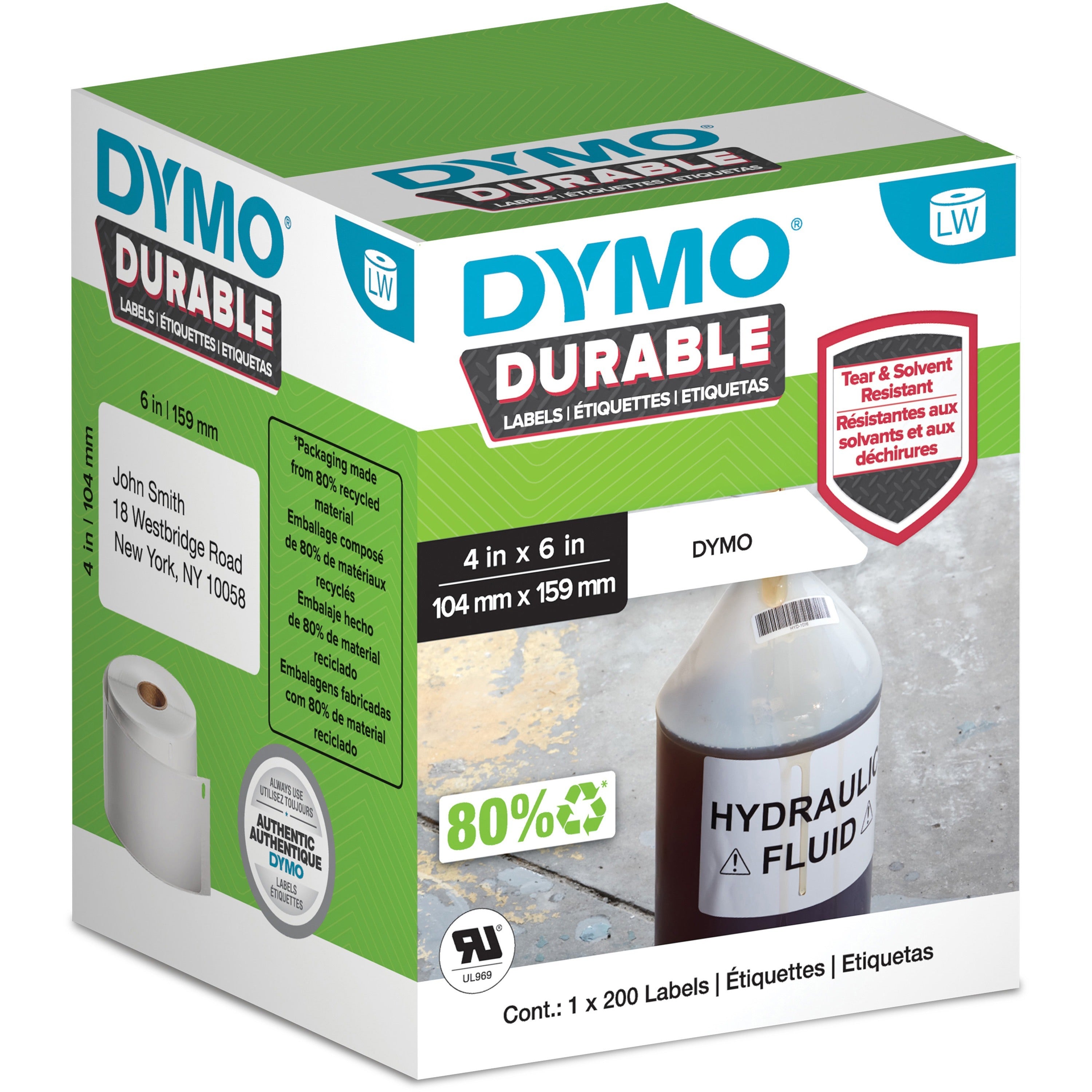 Dymo LW Durable Labels, White