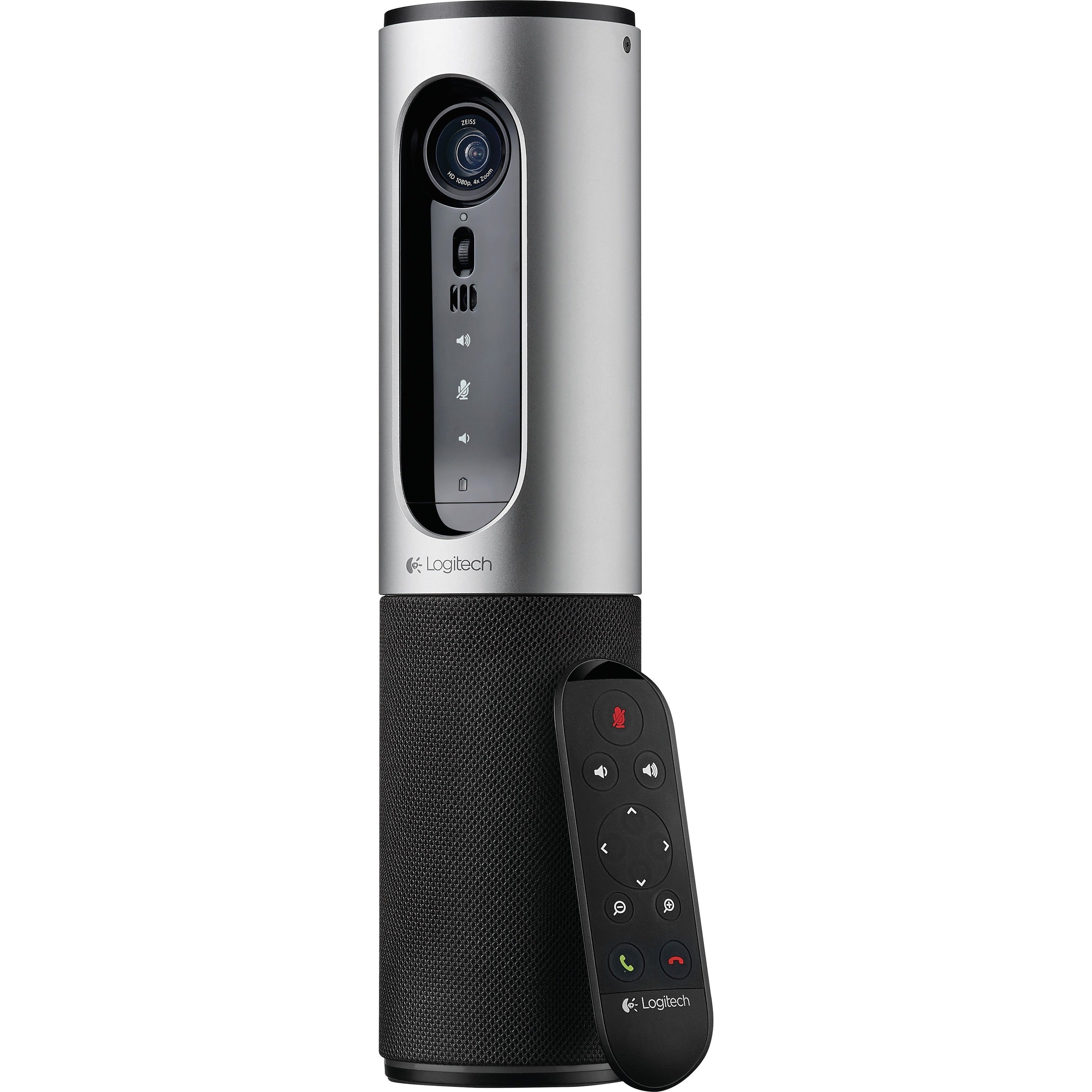 Logitech Device Remote Control - For Video Conferencing System - 10.01 ft Operating Distance - BatterySilver