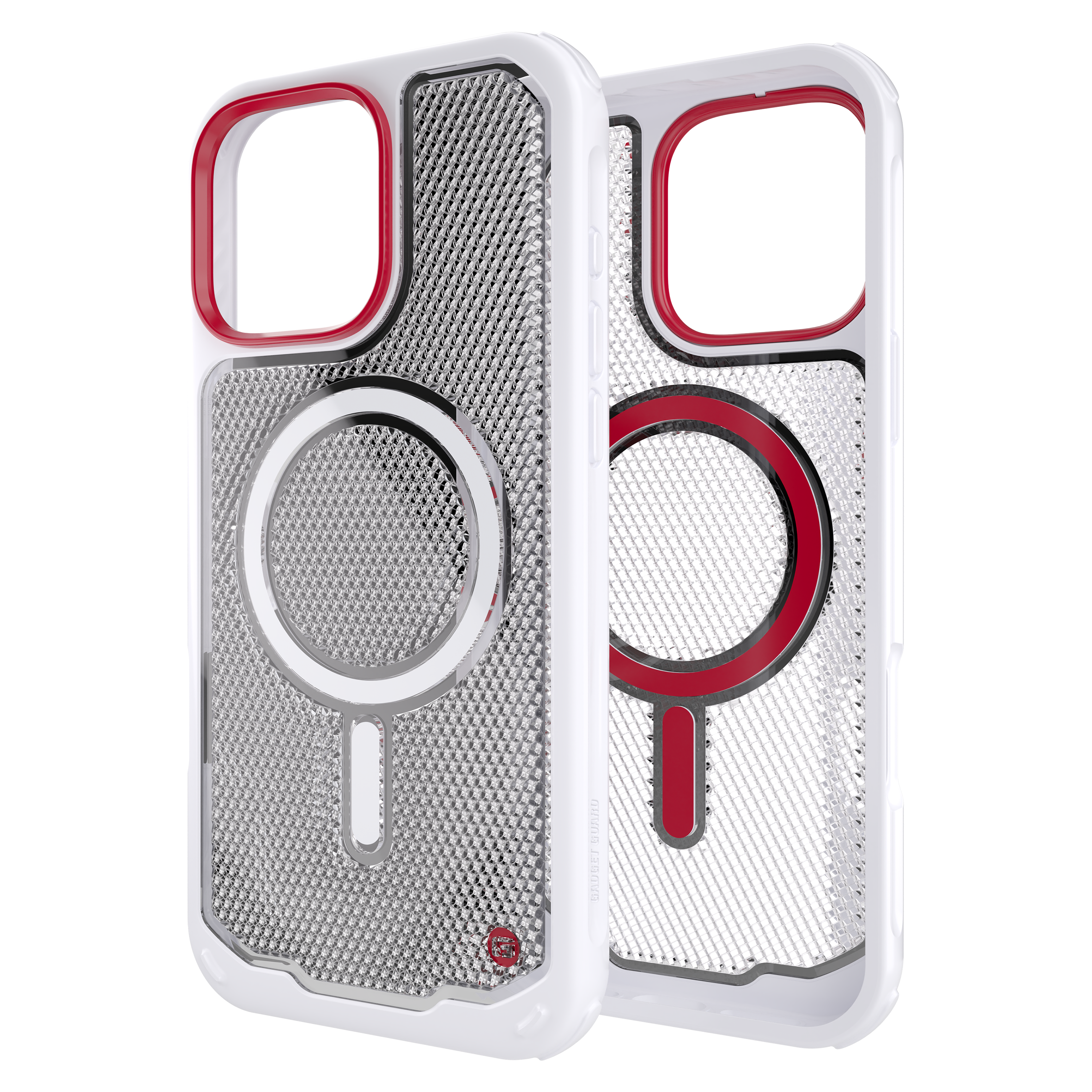 Gadget Guard - Reflector Magsafe Case With G-form Protection For Apple Iphone 16 Pro Max - White