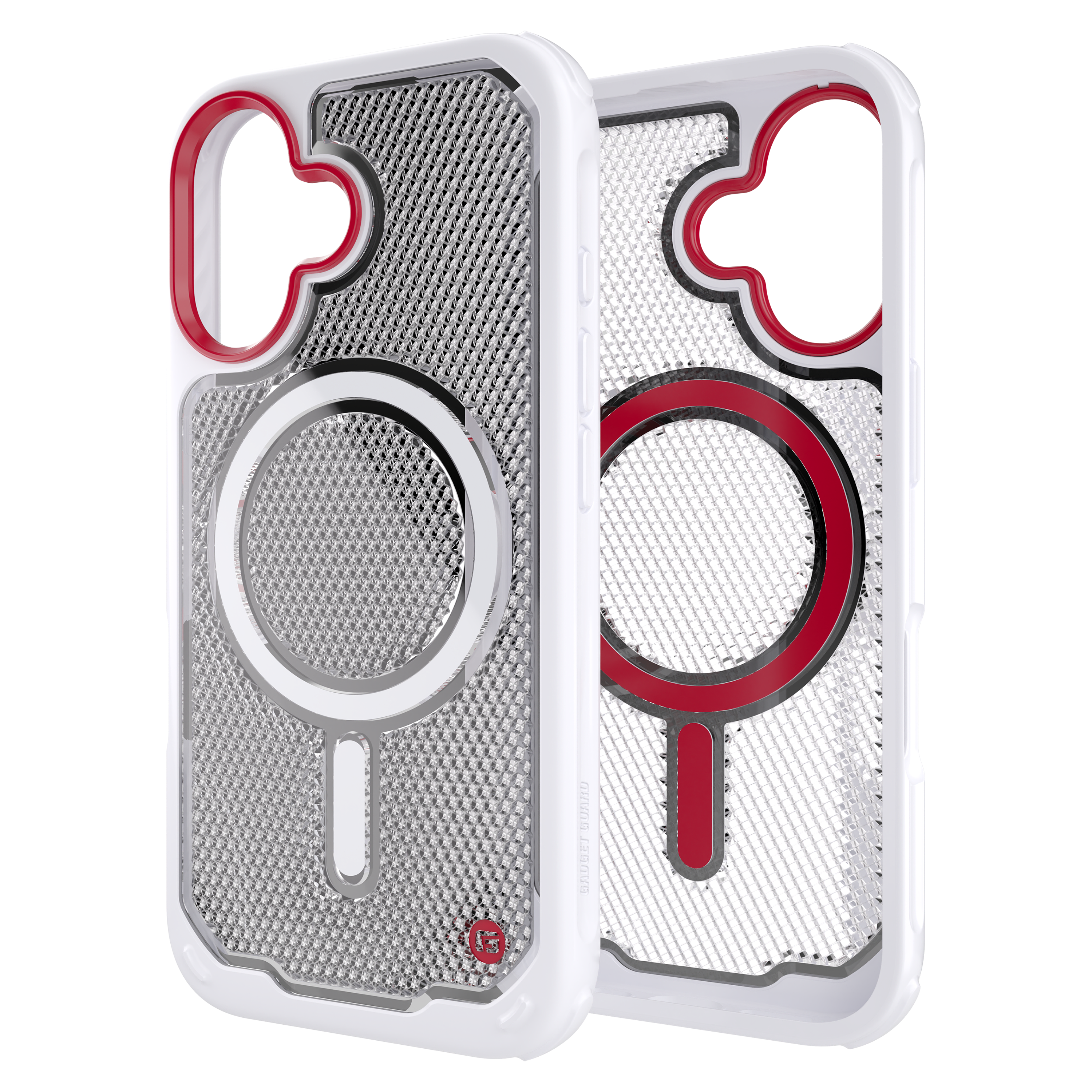 Gadget Guard - Reflector Magsafe Case With G-form Protection For Apple Iphone 16 - White