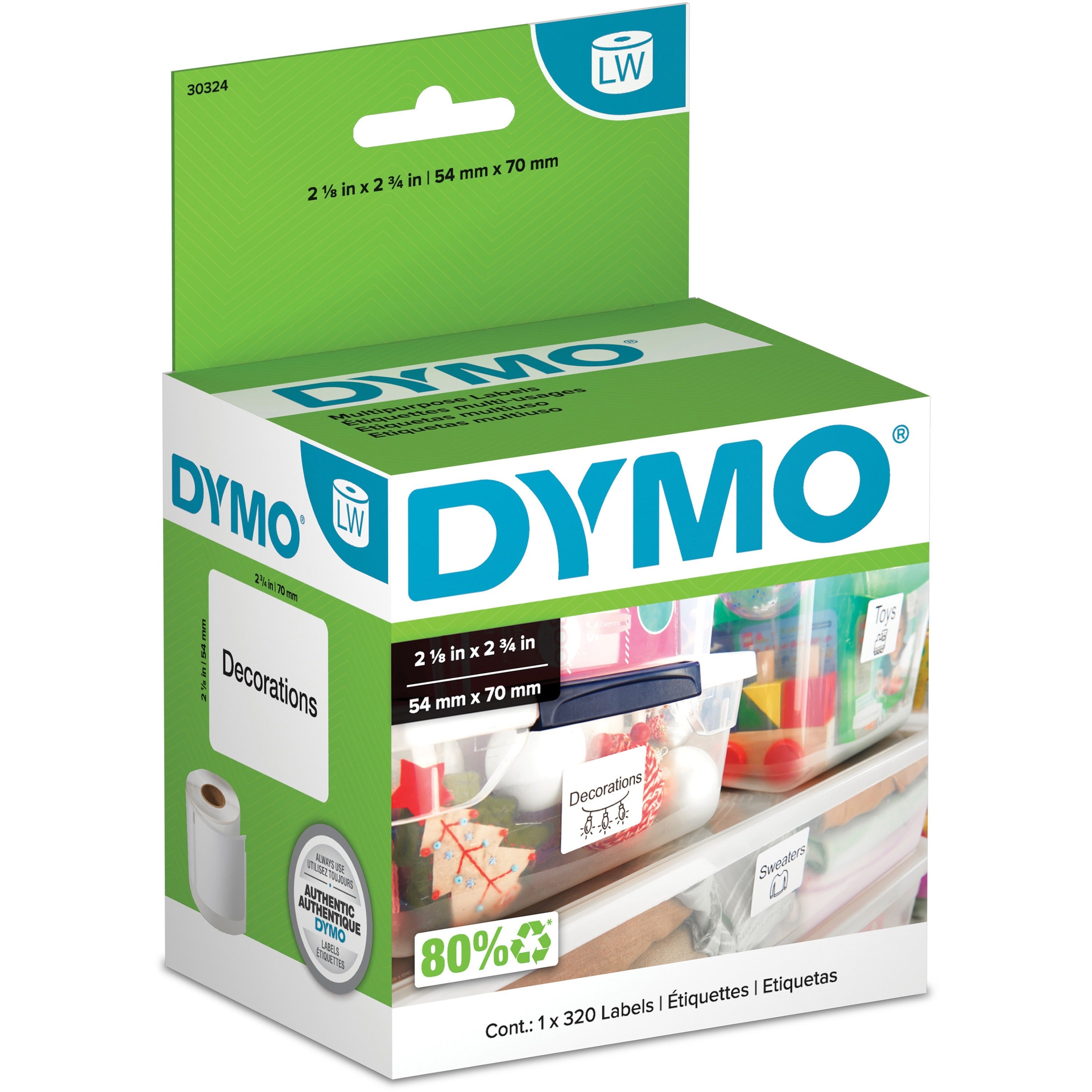 Dymo LabelWriter Multipurpose Label, White