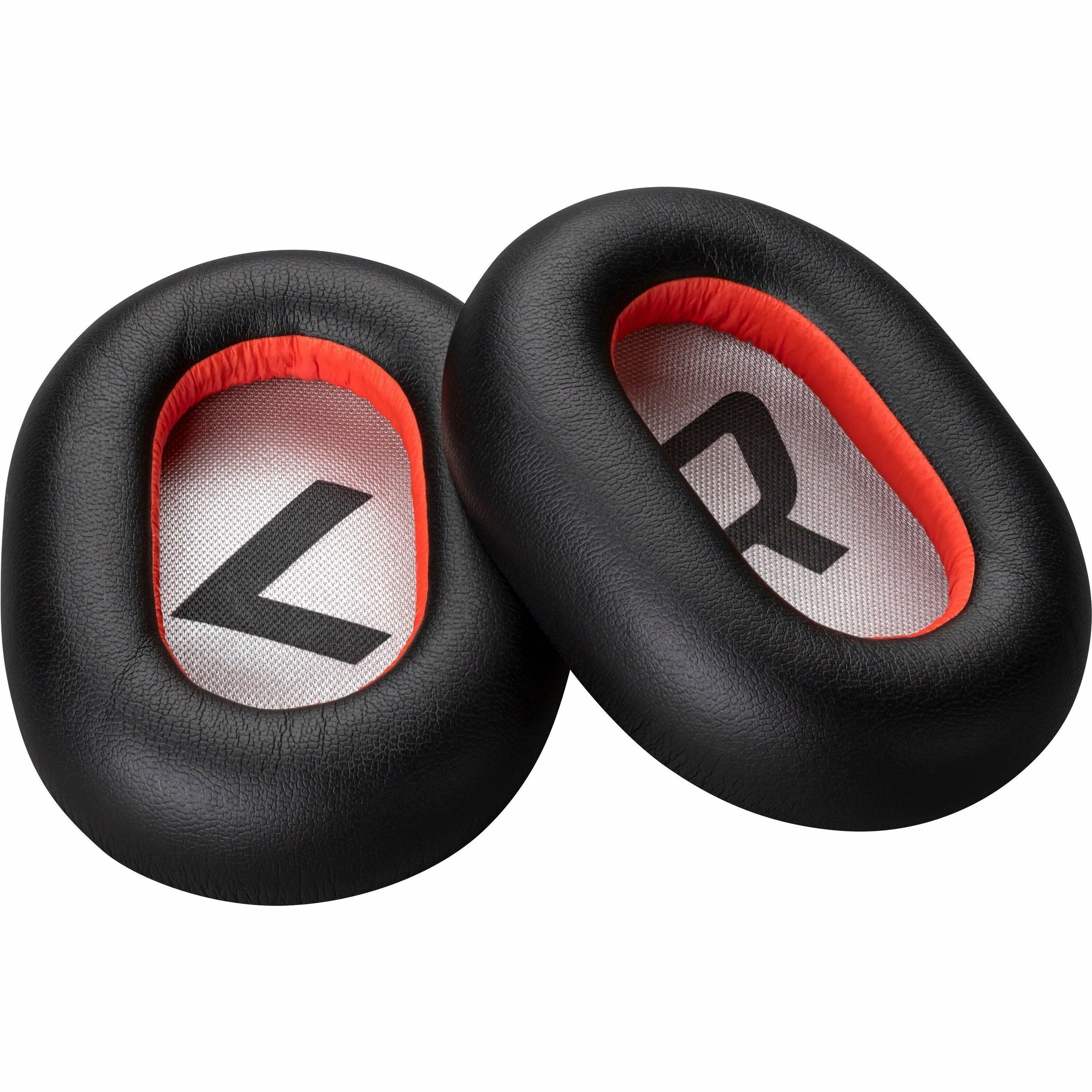HP Poly Ear Cushion - Black - Leatherette - 2 Piece, 85Q42AA, Bluetooth