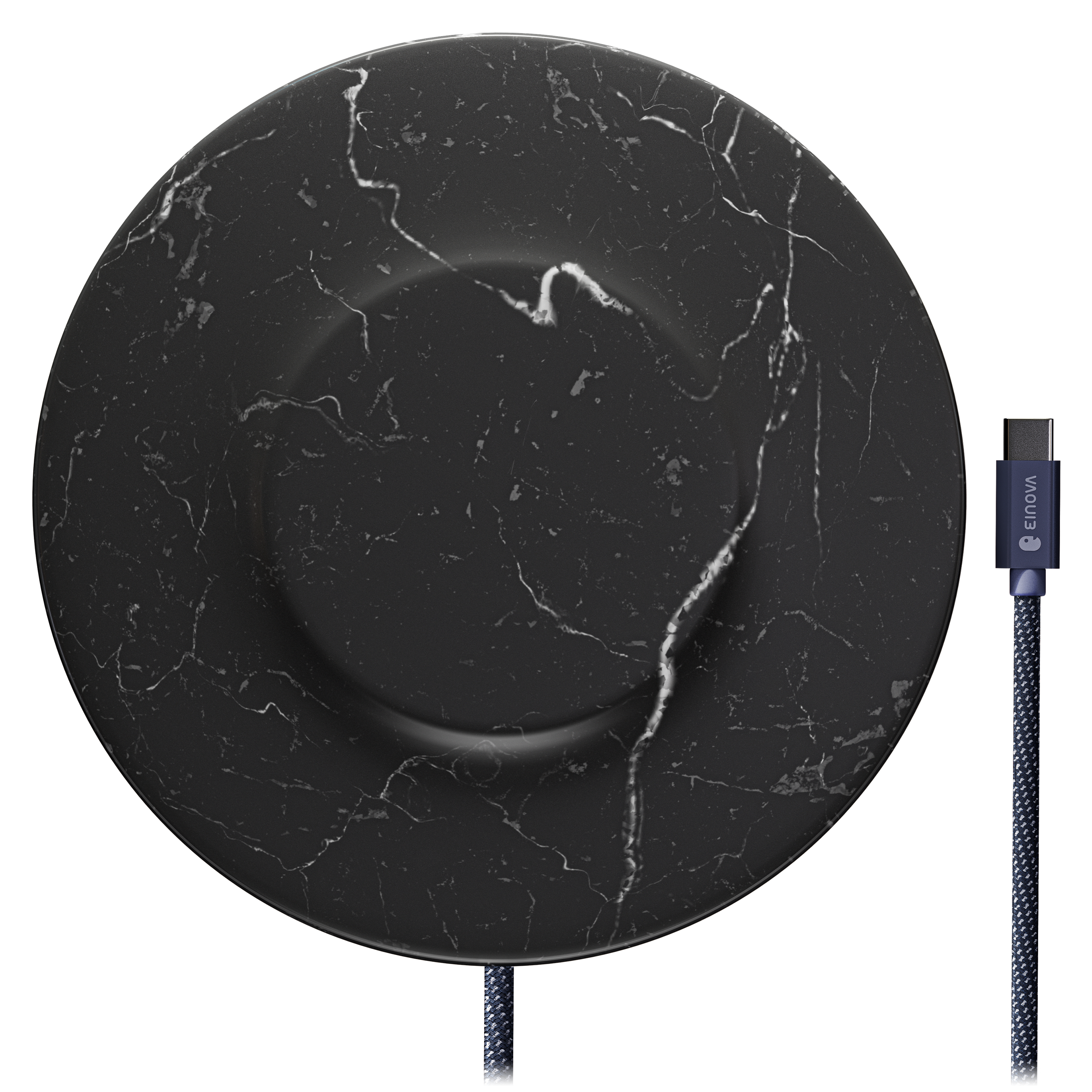 Einova - Classic Wireless Charging Stone - Black Marble