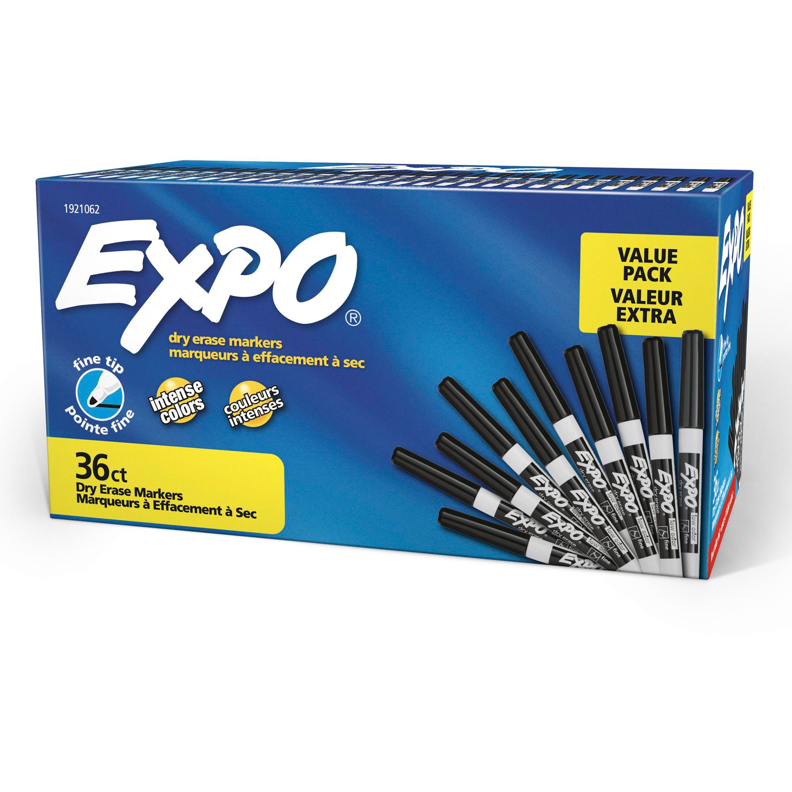 Newell Expo Low-Odor Dry-erase Fine Tip Markers, Black