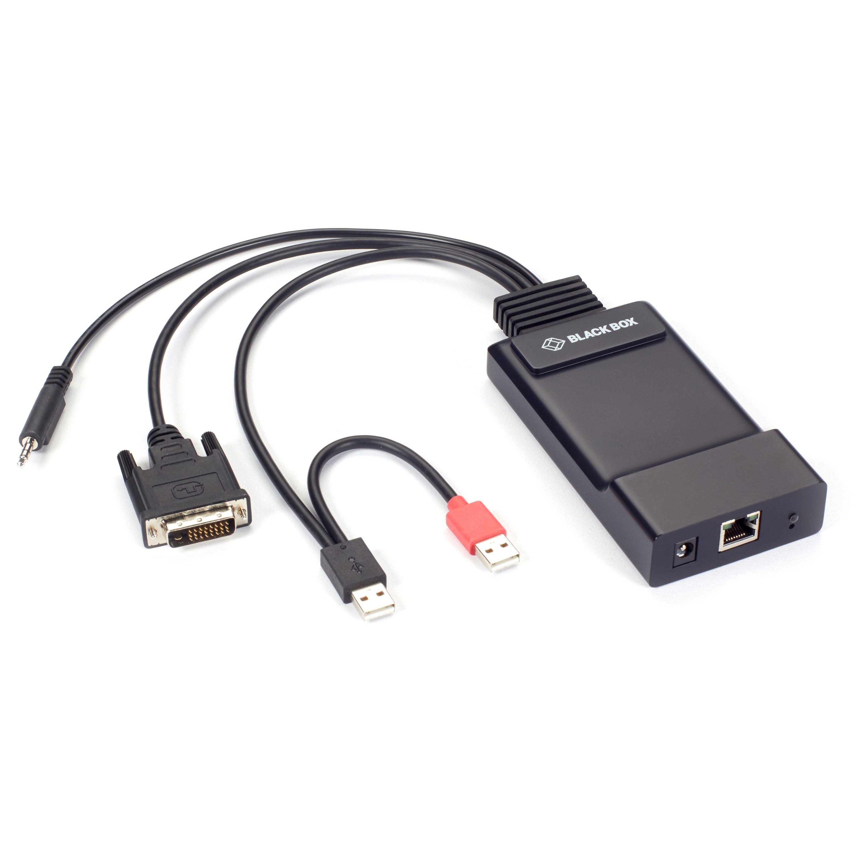 Black Emerald&reg; Zero U DVI KVM-over-IP Transmitter - Single Head, HD, USB-HID, Audio, 12-in.