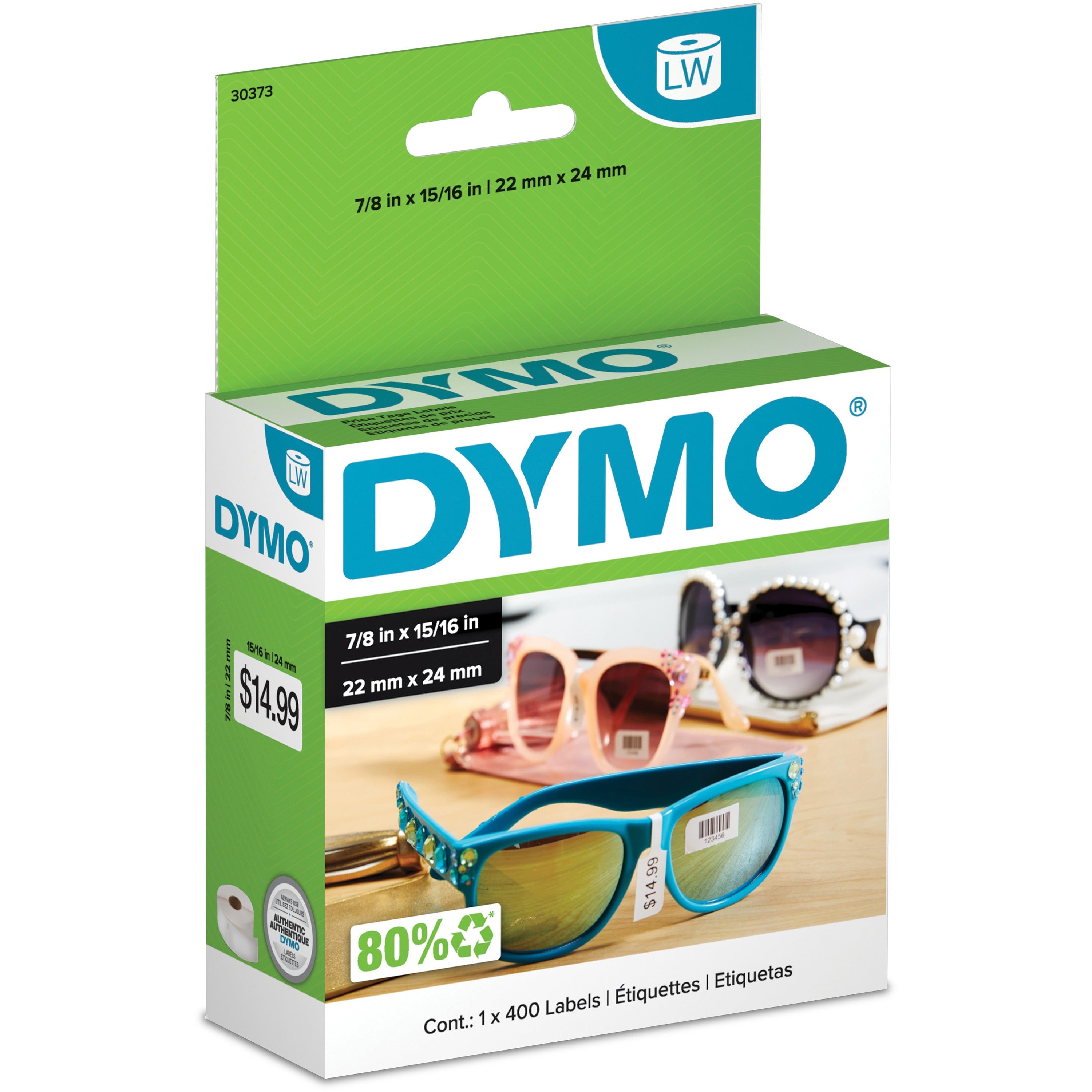 Sanford Dymo Price Tag Labels, 2", White