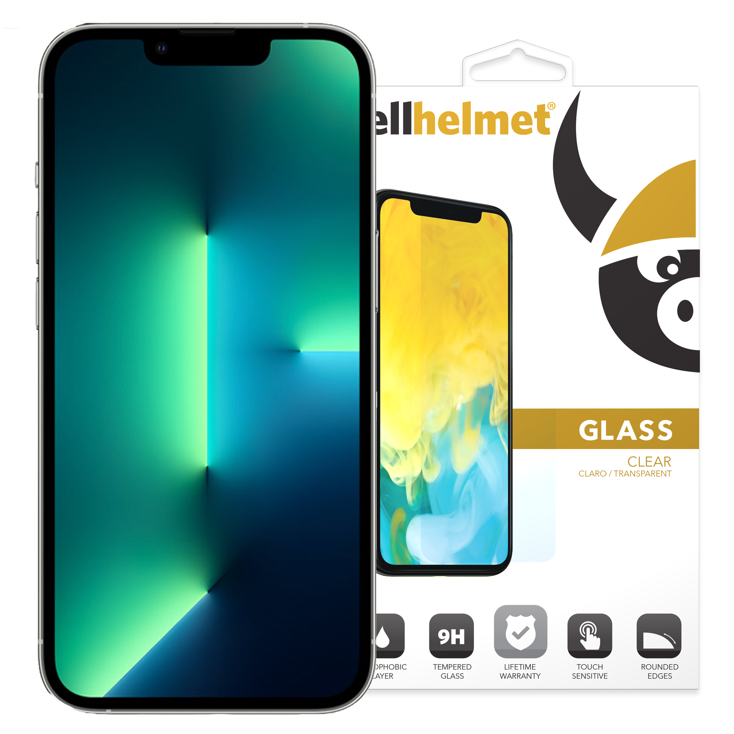 Cellhelmet - Tempered Glass Screen Protector For Apple Iphone 14 Plus / 13 Pro Max - Clear