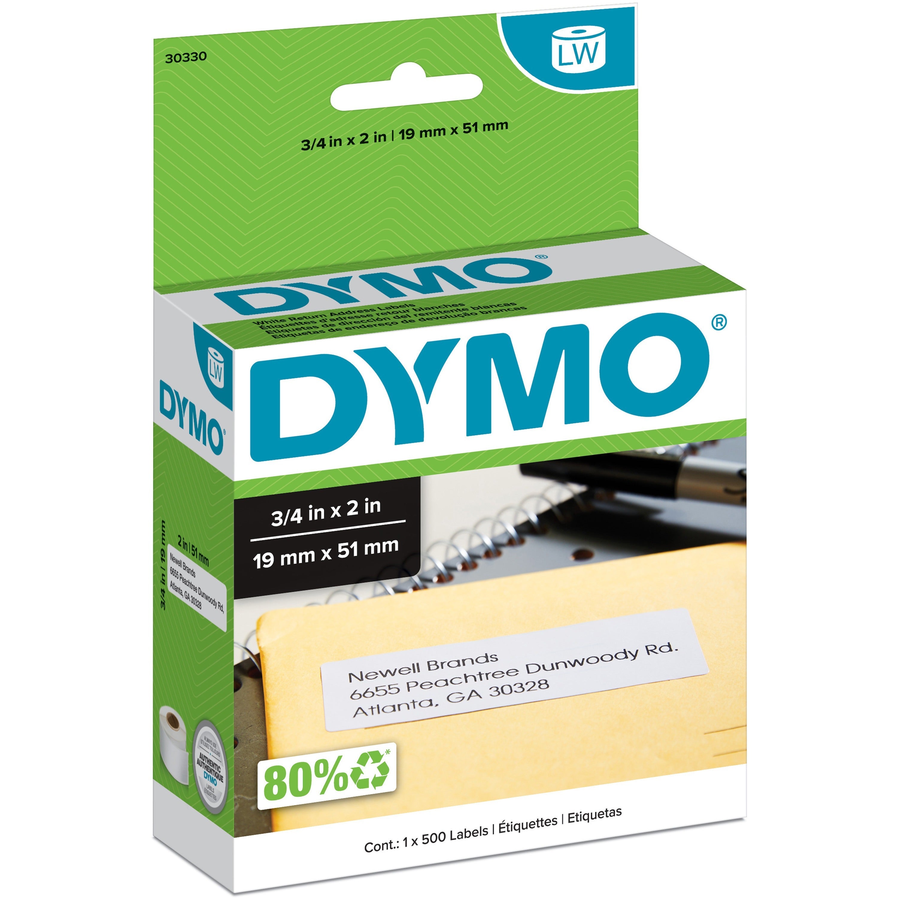 Newell Dymo LW Return Address Labels 3/4" x 2"