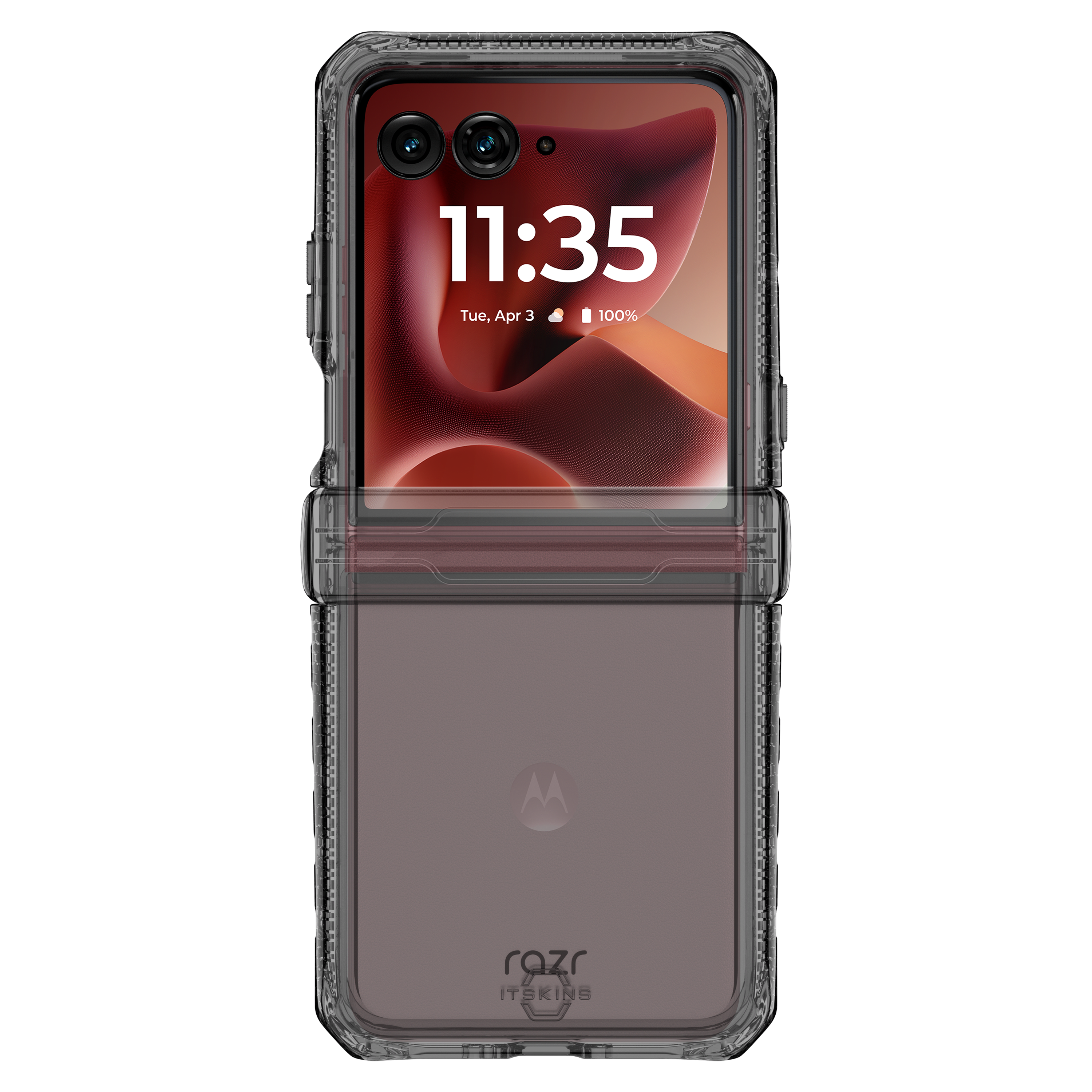 Itskins - Hybridr Clear Case For Motorola Razr Ultra - Black And Transparent