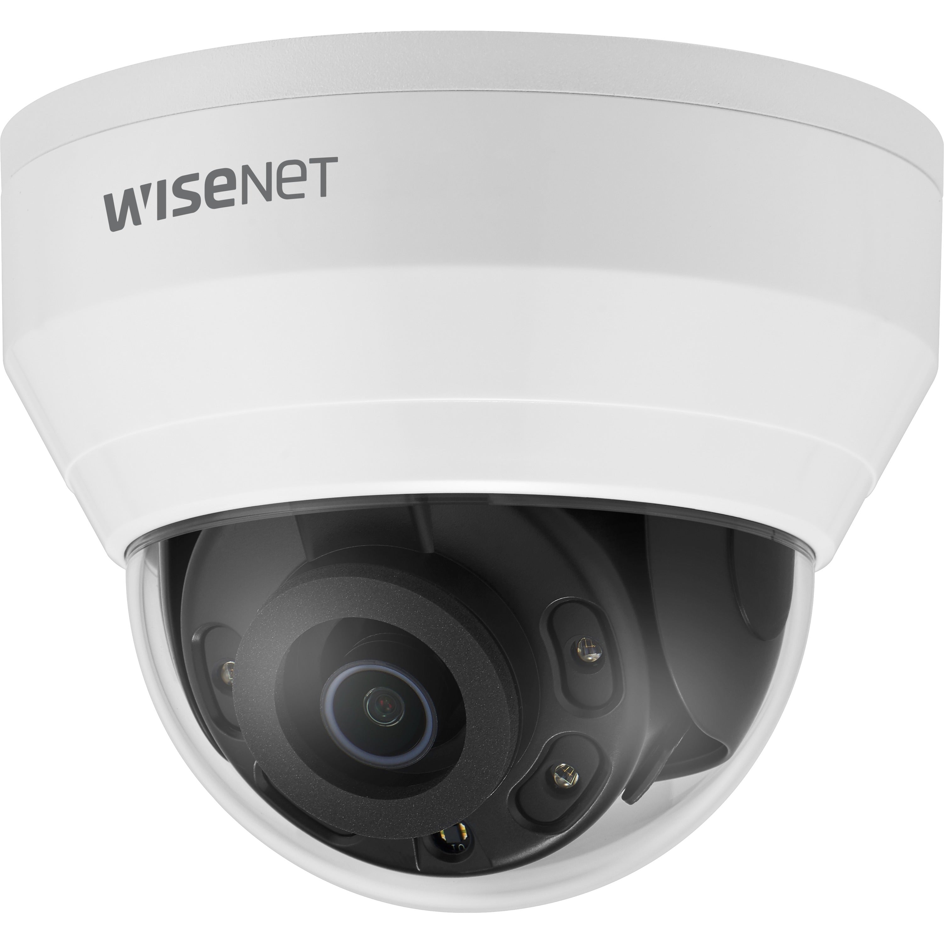 HANWHA Wisenet QND-8010R 5 Megapixel Network Camera - Color - Dome - White, 2.8 mm, QND8010R, Wired