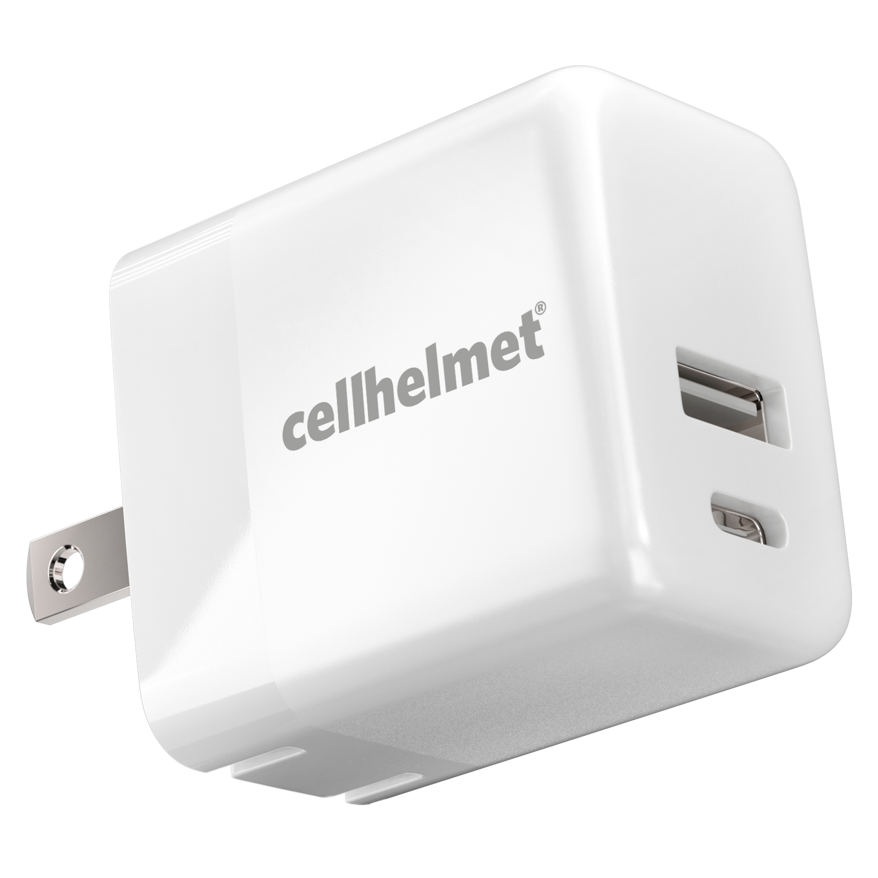 Cellhelmet - Usb A And Usb C Dual Wall Charger 20w Pd - White