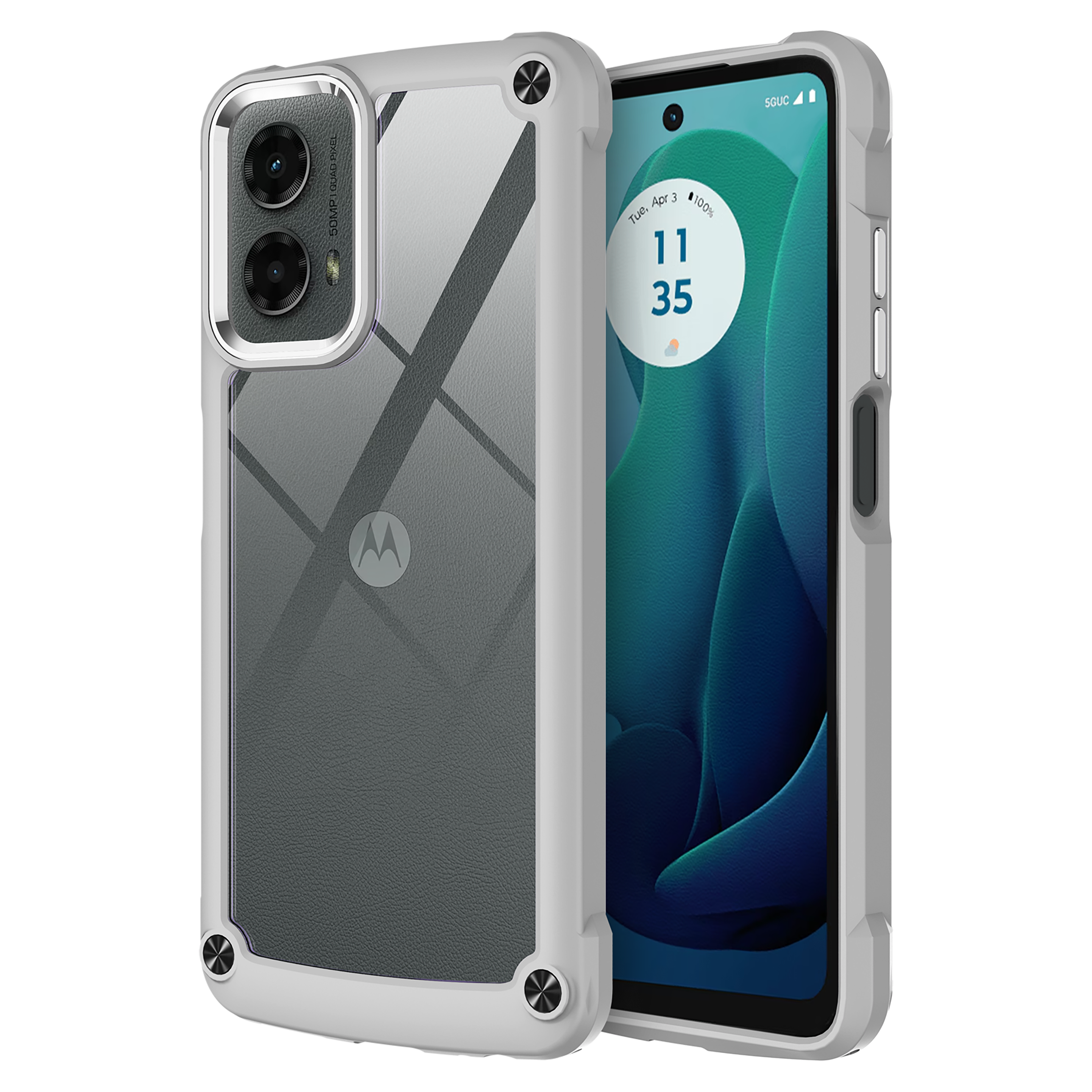 Ampd - Acrylic Durabump Case For Motorola Moto G 5g 2024 - Grey