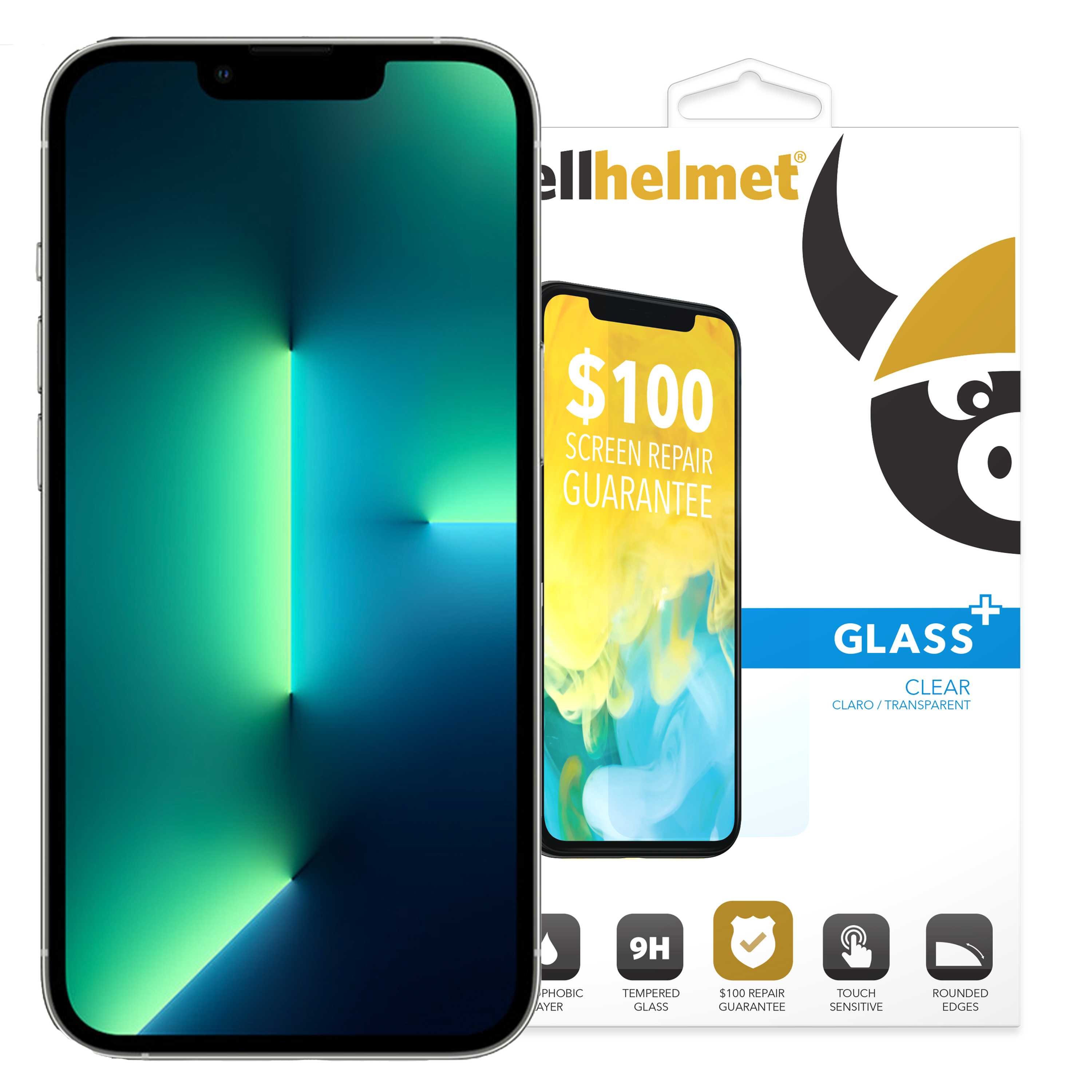 Cellhelmet - Tempered Glass Plus 100 Guarantee Screen Protector For Apple Iphone 14 Plus / 13 Pro Max - Clear