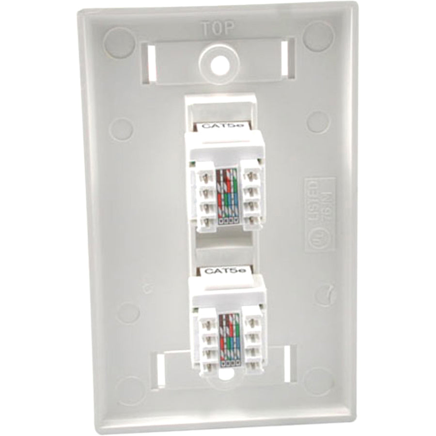 Legrand C2G Dual Cat5E RJ45 Configured Wall Plate - White