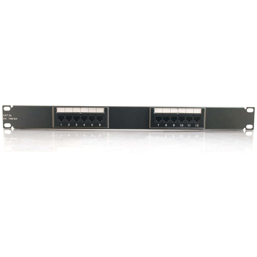 Legrand C2G 12-Port Cat5E 110-Type Patch Panel, 19 in