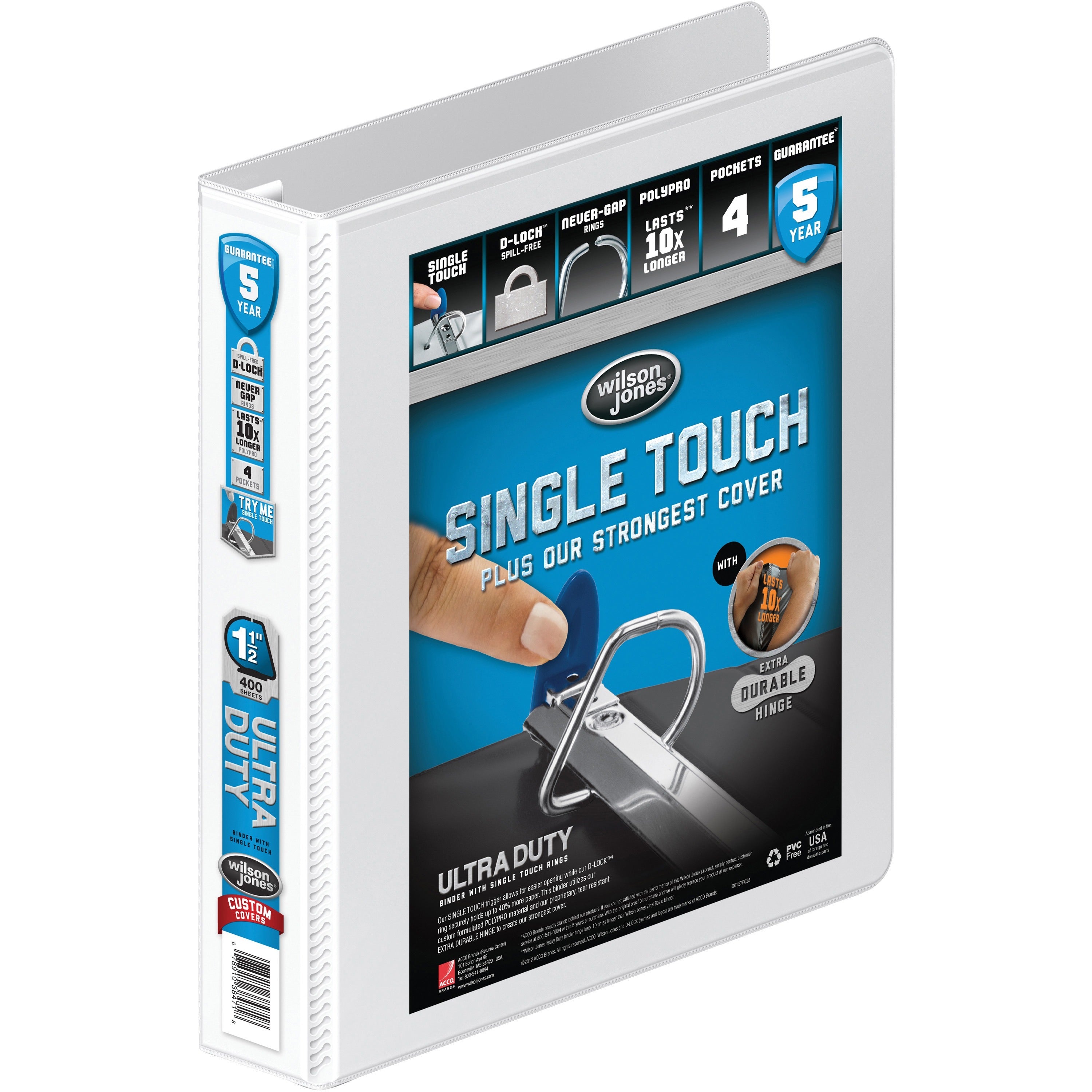 ACCO Wilson Jones Extra Durable Hinge Ultra-Duty View Binder