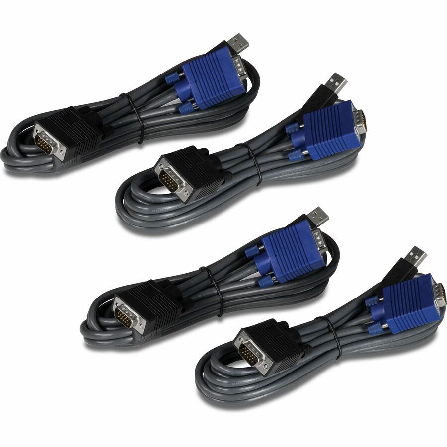 TRENDnet 4-Port USB KVM Switch Kit, VGA And USB Connections, 2048 x 1536 Resolution, Cabling Included, Control Up To 4 Computers, Compliant With Window, Linux, and Mac OS, TK-407K