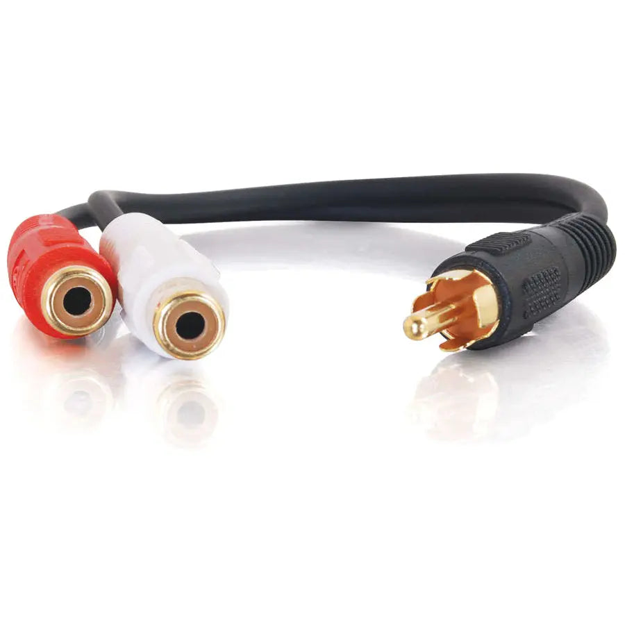 Legrand C2G 6in Value Series One RCA Mono Male to Two RCA Stereo Female Y-Cable