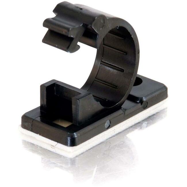 Legrand C2G .5in Self-Adhesive Cable Clamp - 50pk, 0.5 in, Black