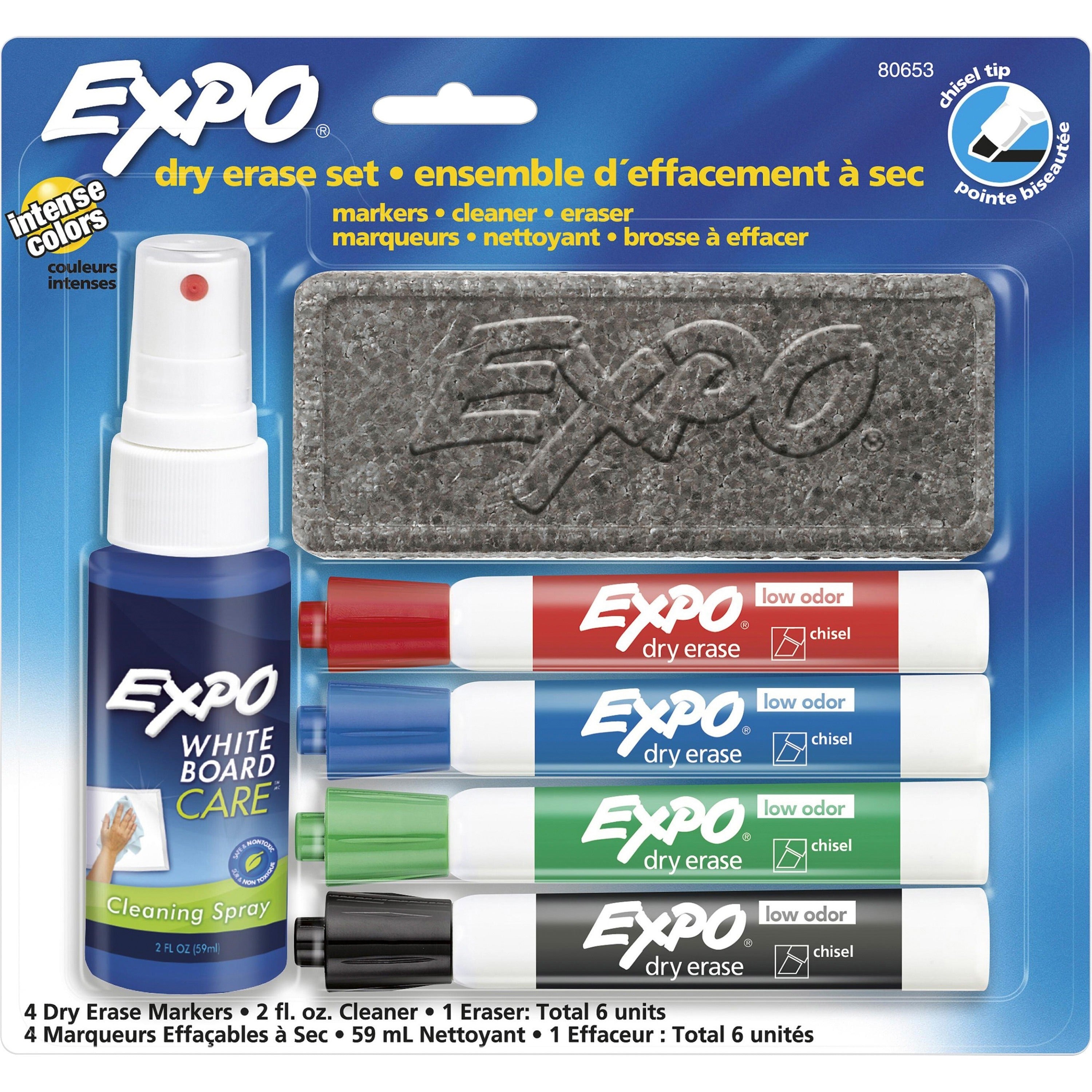 Expo Low-Odor Dry-erase Set, 8 oz, Green
