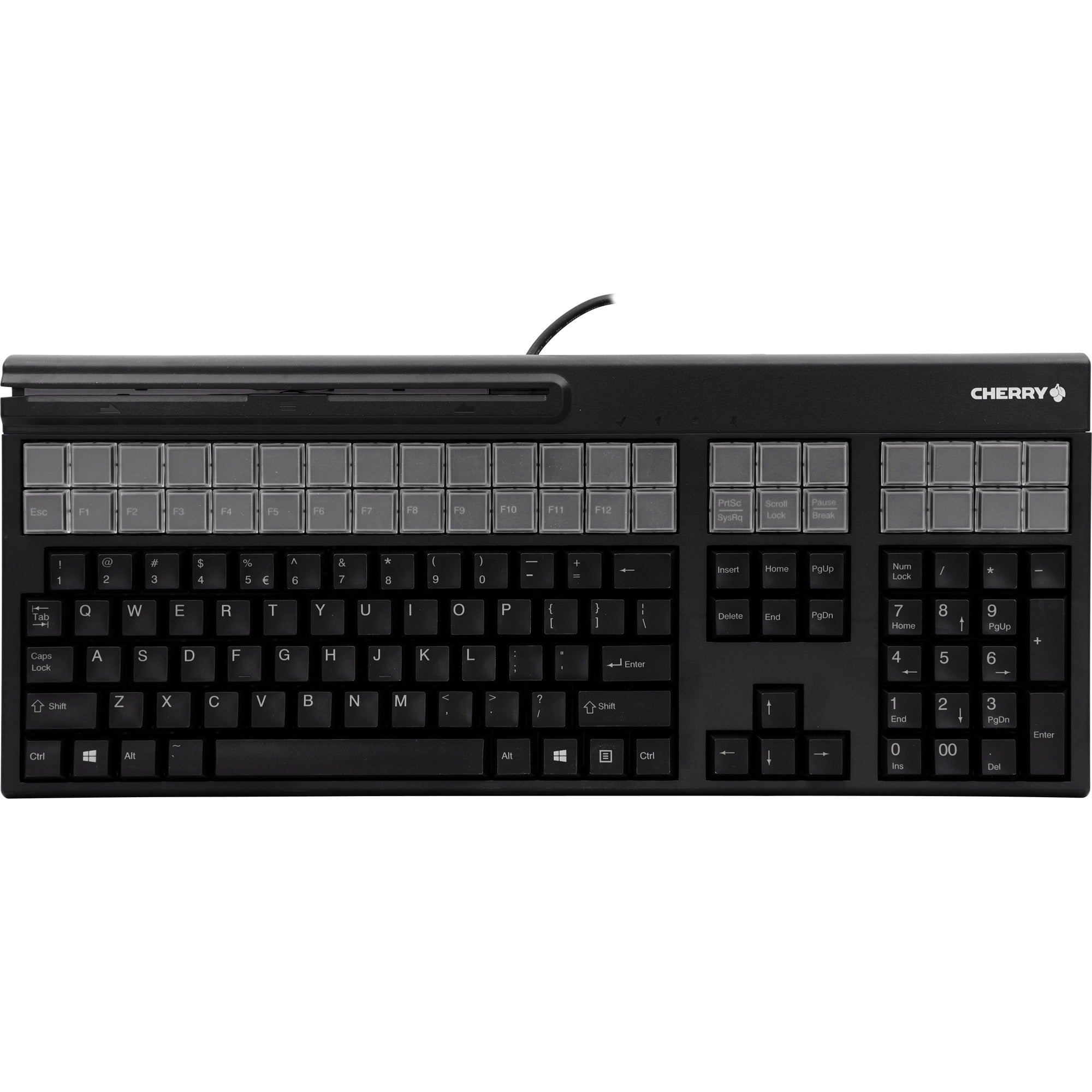 CHERRY G86-71410 LPOS (Large Point of Sale) Black Wired MSR Keyboard