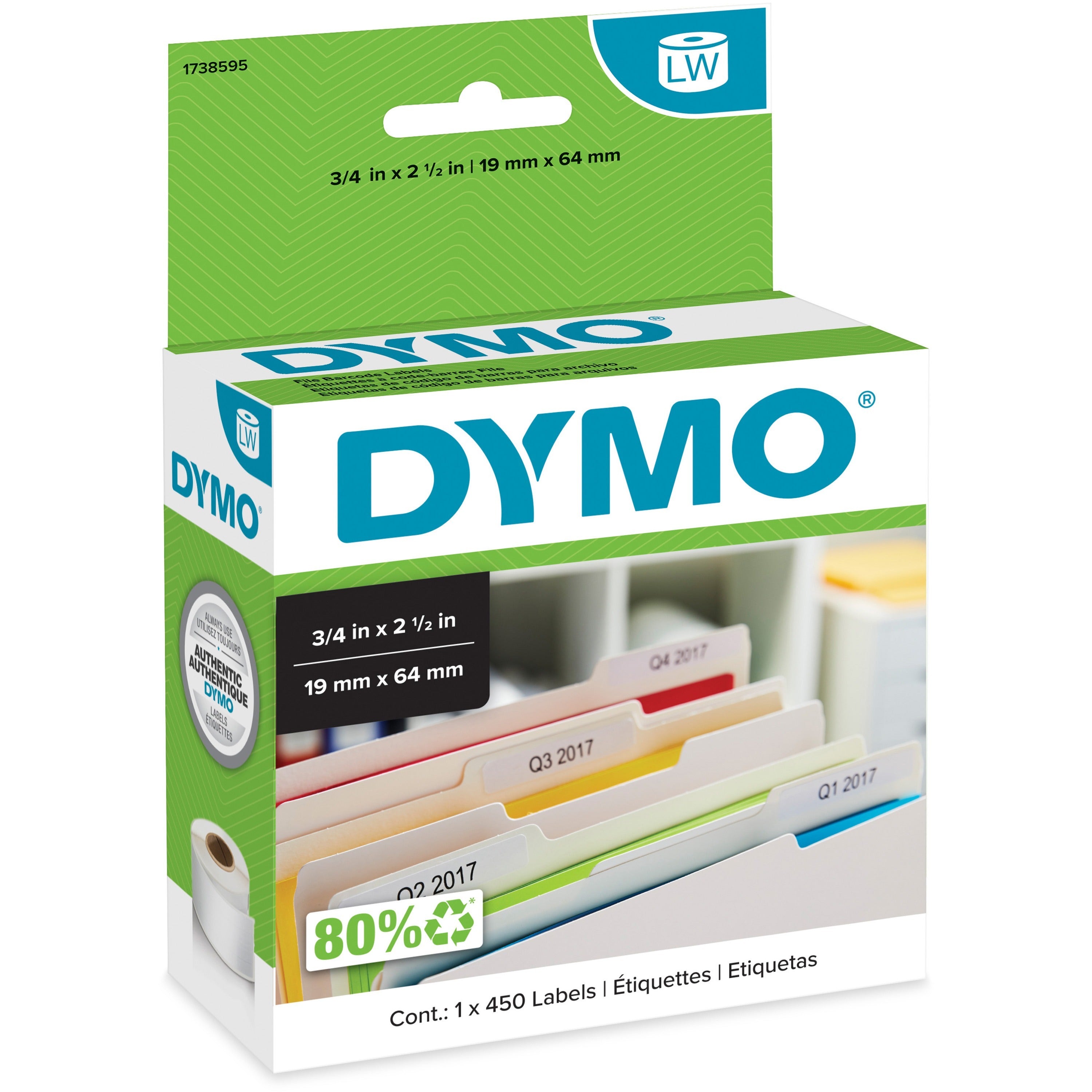 Dymo File Document Management Labels, White