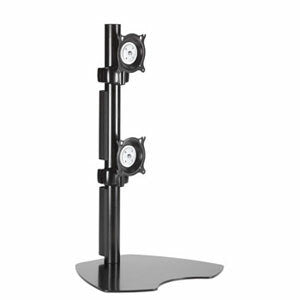 Legrand Chief KTP230S Dual Vertical Monitor Table Stand, Silver