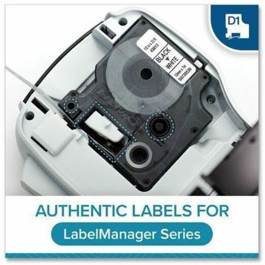 Dymo D1 Label Cartridge, 23 ft, Black