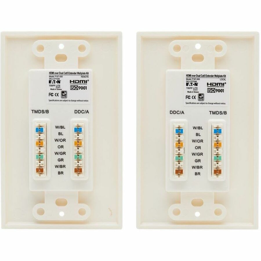 eaton-tripp-lite-series-hdmi-over-dual-cat5-cat6-extender-wall-plate-kit-with-transmitter-and-receiver-taa