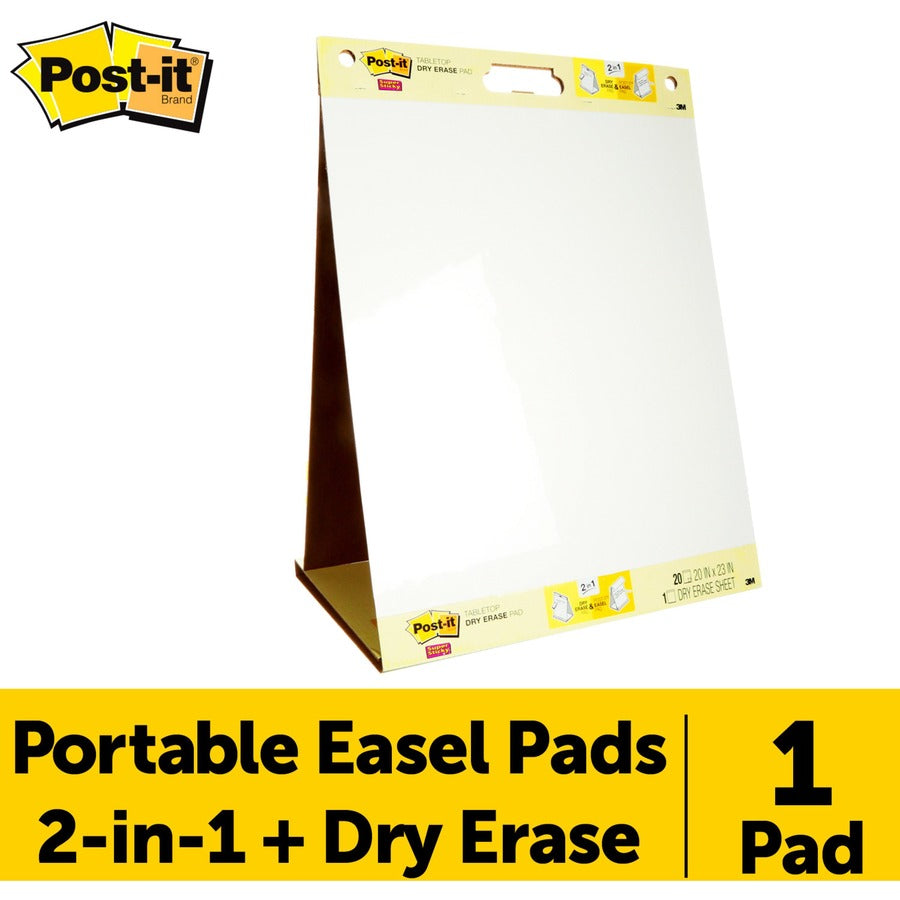 3M Post-it&reg; Super Sticky Tabletop Easel Pad with Dry Erase Surface
