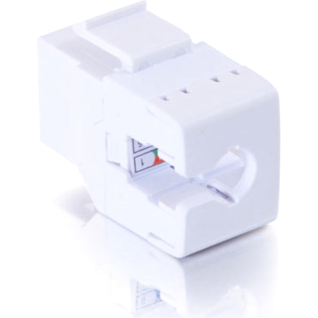 Legrand C2G 180 Degree Cat6 RJ45 UTP Keystone Jack - White