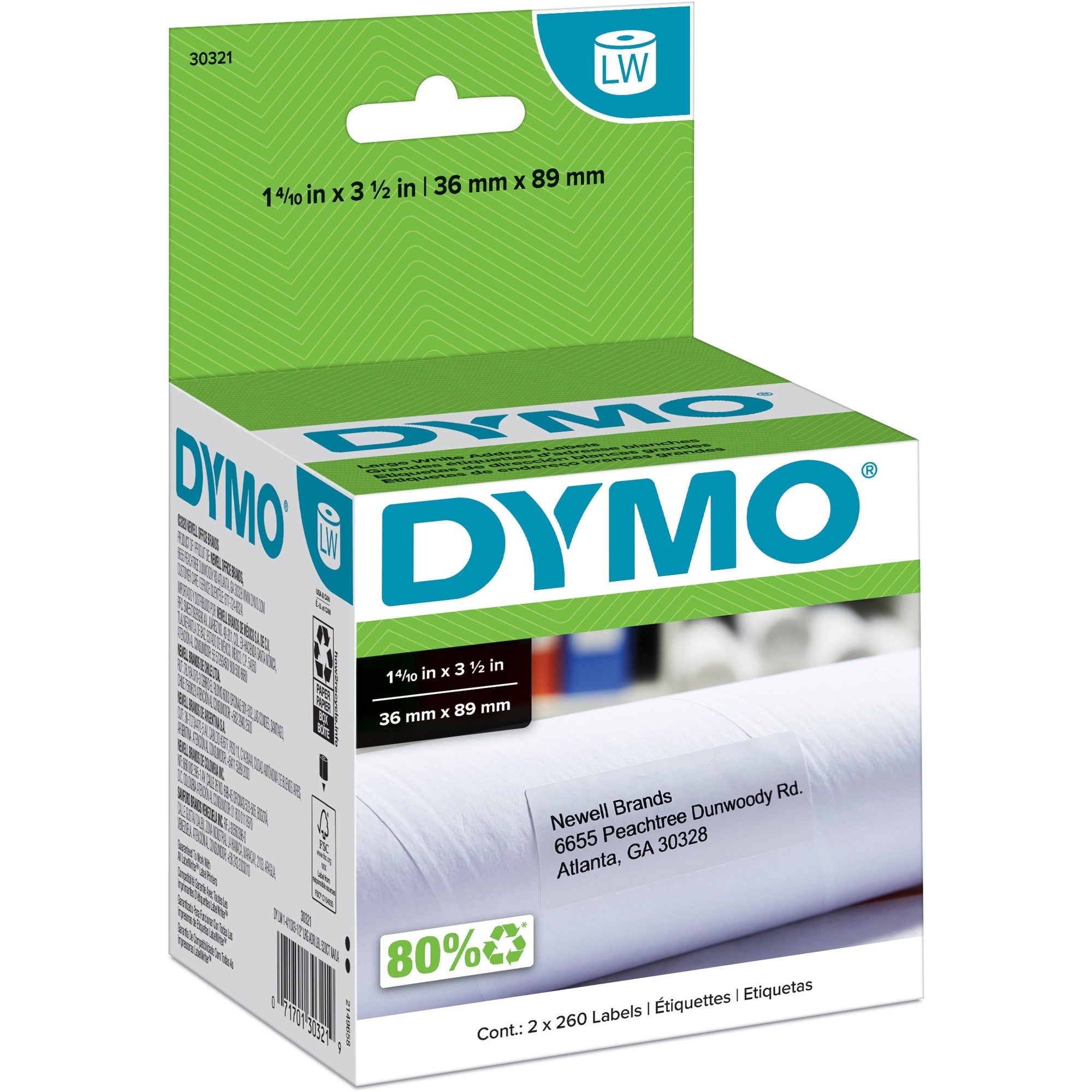 Dymo Large Address Labels, White