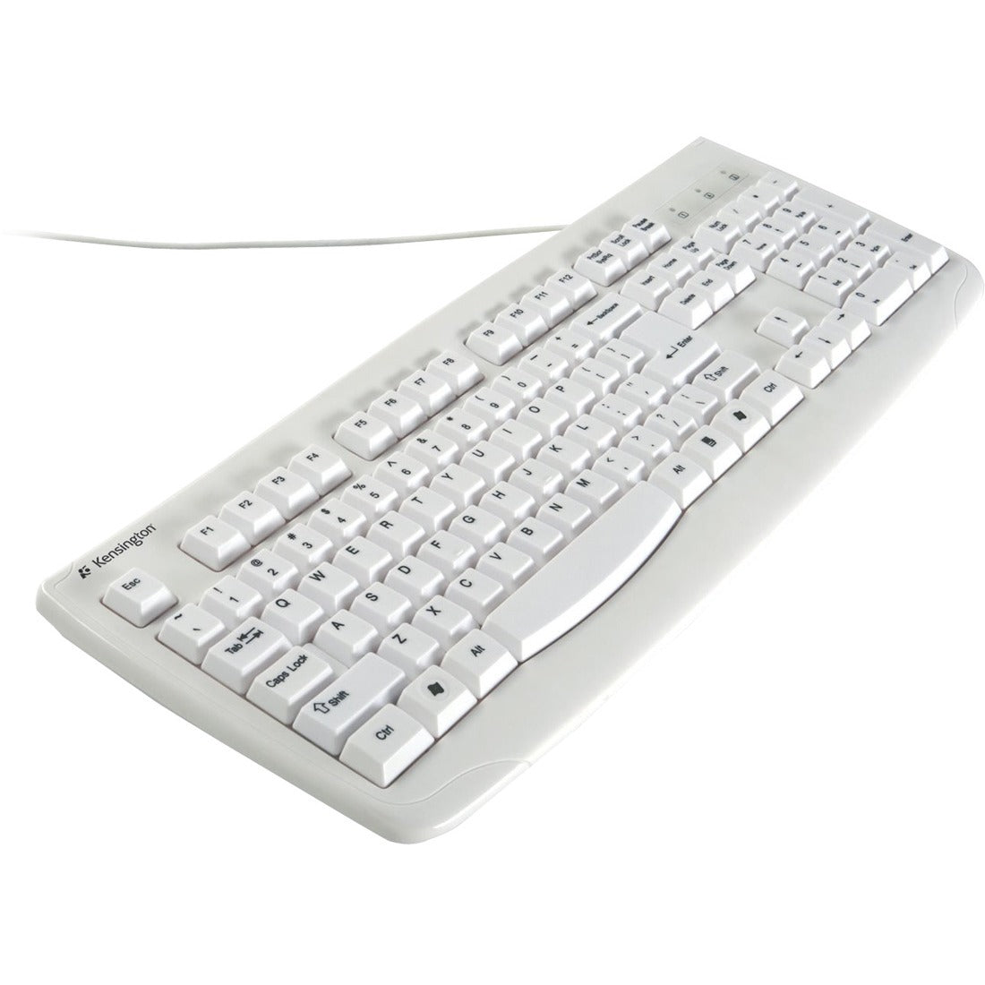 Kensington K64406US Washable USB/PS2 Keyboard, Cable, PS/2, White