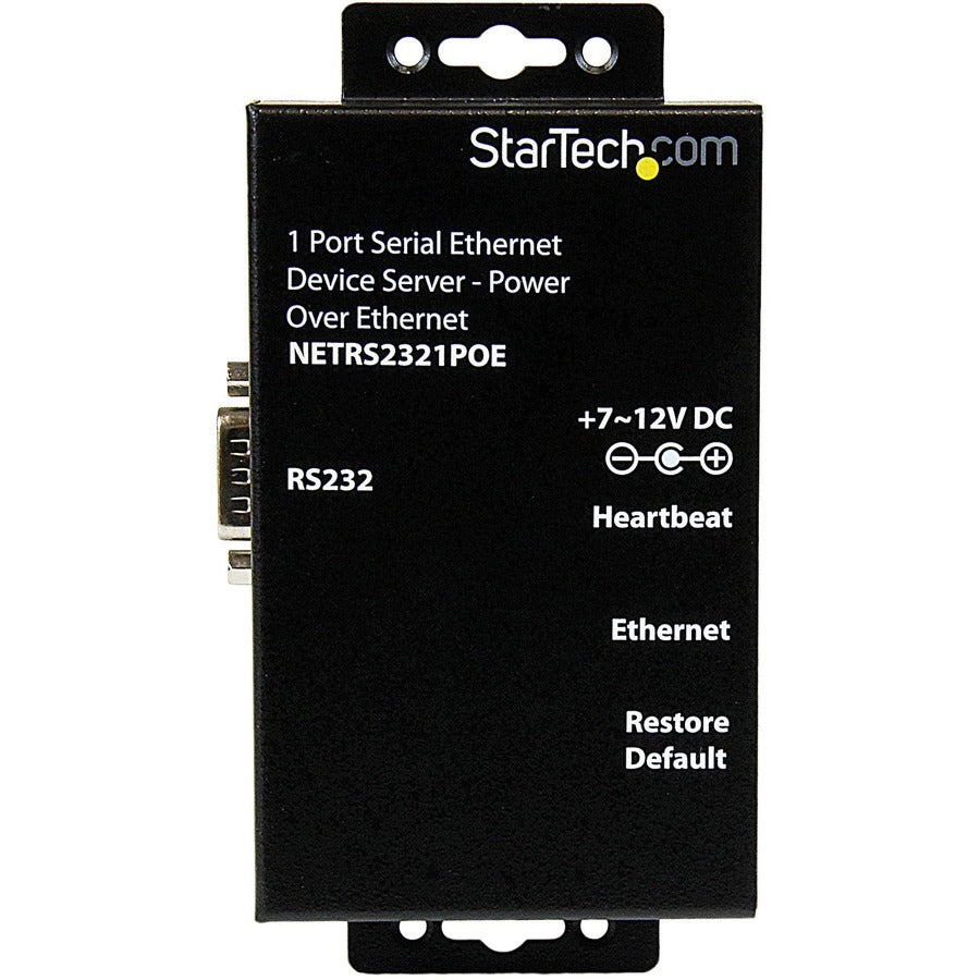 StarTech.com 1 Port RS232 Serial Ethernet Device Server, PoE Power Over Ethernet, TAA - Replaced by I13P-SERIAL-ETHERNET