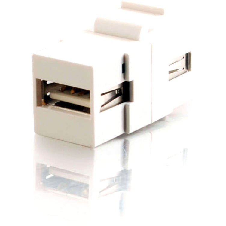 Legrand C2G Snap-In USB A/A Female Keystone Insert Module - White