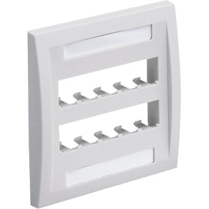 PANDUIT 10-Socket Faceplate White