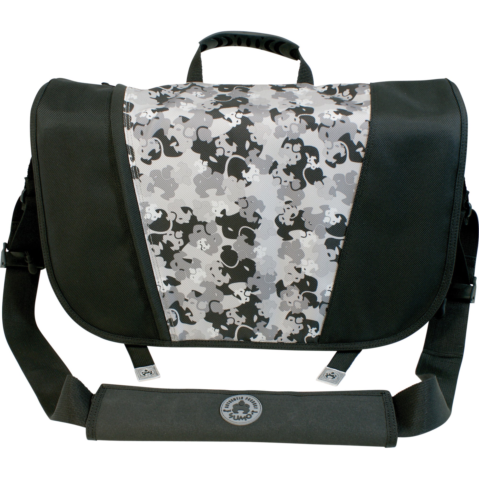 Mobile SUMO Carrying Case (Messenger) for 17.1" Notebook - Black, Silver