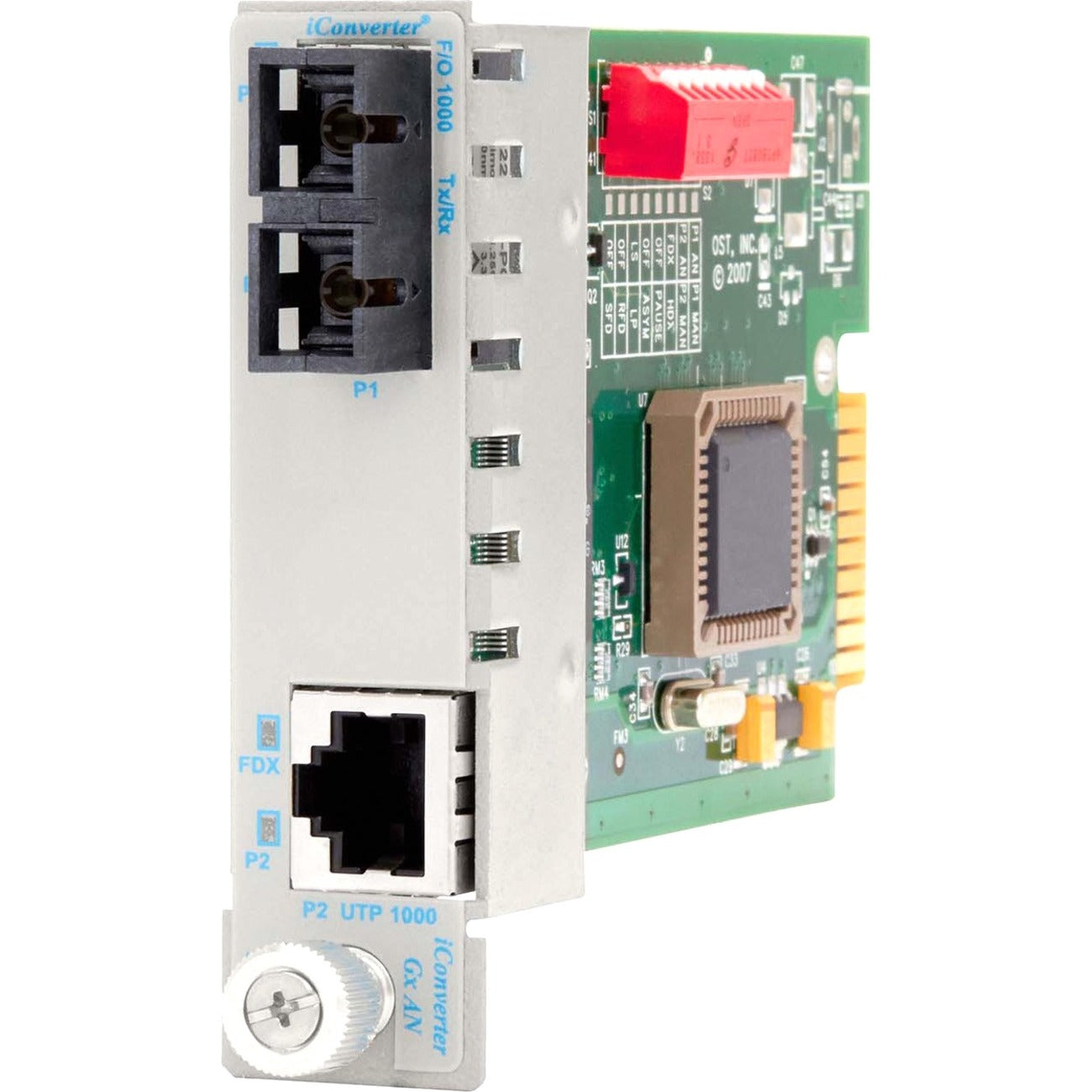 Omnitron iConverter 1000Mbps Gigabit Ethernet Fiber Media Converter RJ45 SC Multimode 550m Module Wide Temp