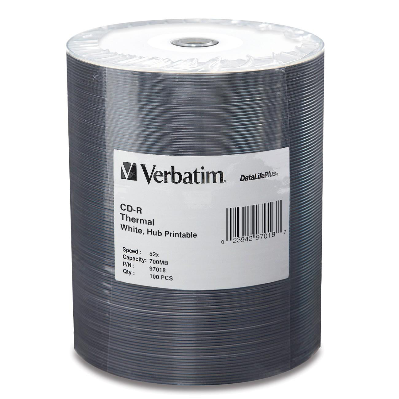 verbatim-cd-r-700mb-52x-datalifeplus-white-thermal-printable-hub-printable-100pk-tape-wrap