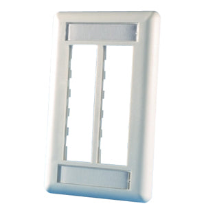 Legrand Ortronics TracJack 6 Socket 1 Gang Faceplate, Ivory