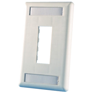 Legrand Ortronics TracJack 2 Socket 1 Gang Faceplate, White