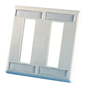 Legrand Ortronics TracJack 6 Socket 2 Gang Faceplate, White