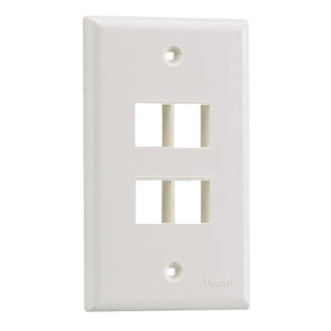 panduit-netkey-4-sockets-single-gang-faceplate