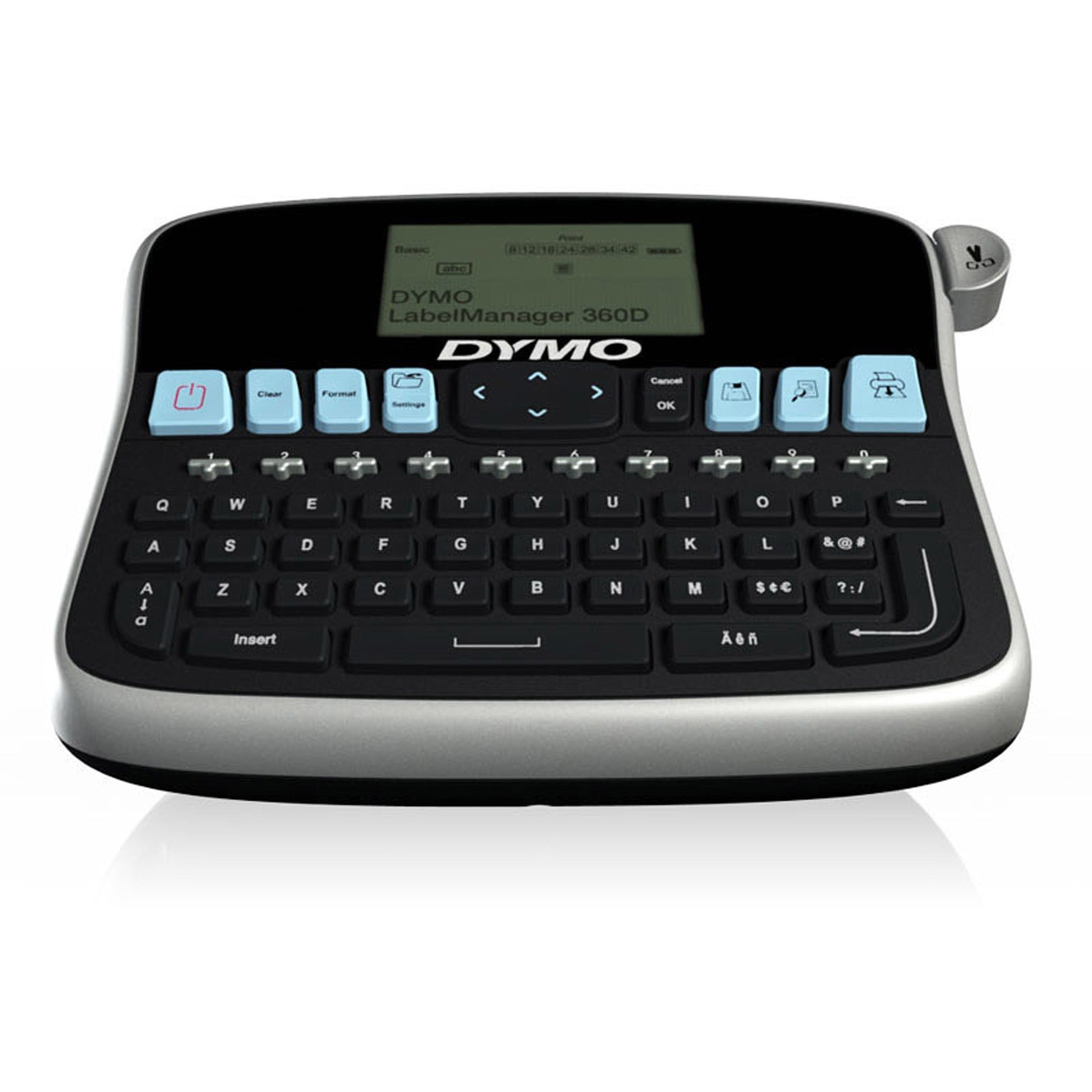 Dymo 360D LabelManager LabelMaker, 0.75", LM360D, LabelManager LM360D Label Maker1 x Lithium-ion BatteryChargerStarter TapeCharging CordManual, Silver