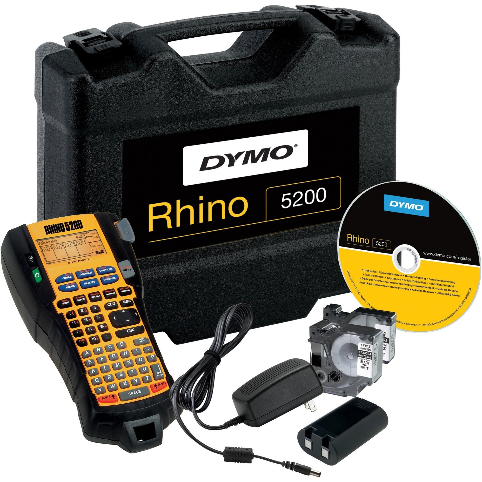 Dymo Rhino 5200 Labelmaker Kit, Yellow