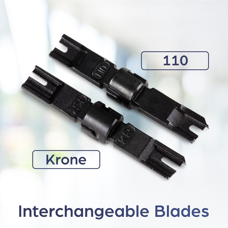TRENDnet Punch Down Tool With 110 And Krone Blade, Insert & Cut Terminations In One Operation, Precision Blades Are Interchangeable & Reversible, Network Punch Tool,