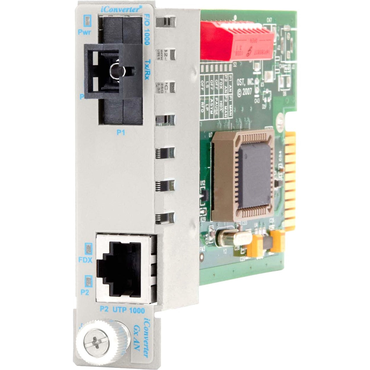 Omnitron iConverter 1000Mbps Gigabit Ethernet Single-Fiber Media Converter RJ45 SC Single-Mode BiDi 40km Module