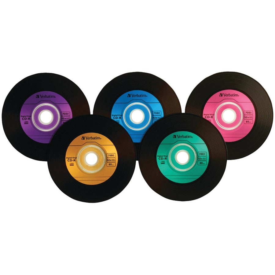 Verbatim CD-R 80min 52X with Digital Vinyl Surface - 50pk Spindle