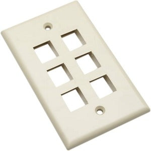IC Intellinet Network Solutions 6 Outlet Wall Plate, Ivory