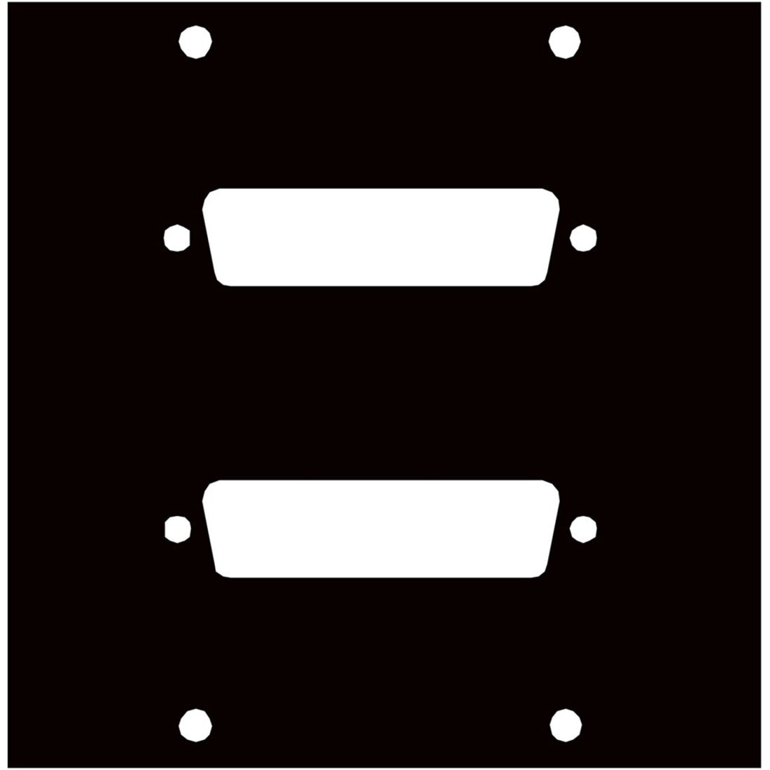 Middle Atlantic Faceplate Insert, 2DB25